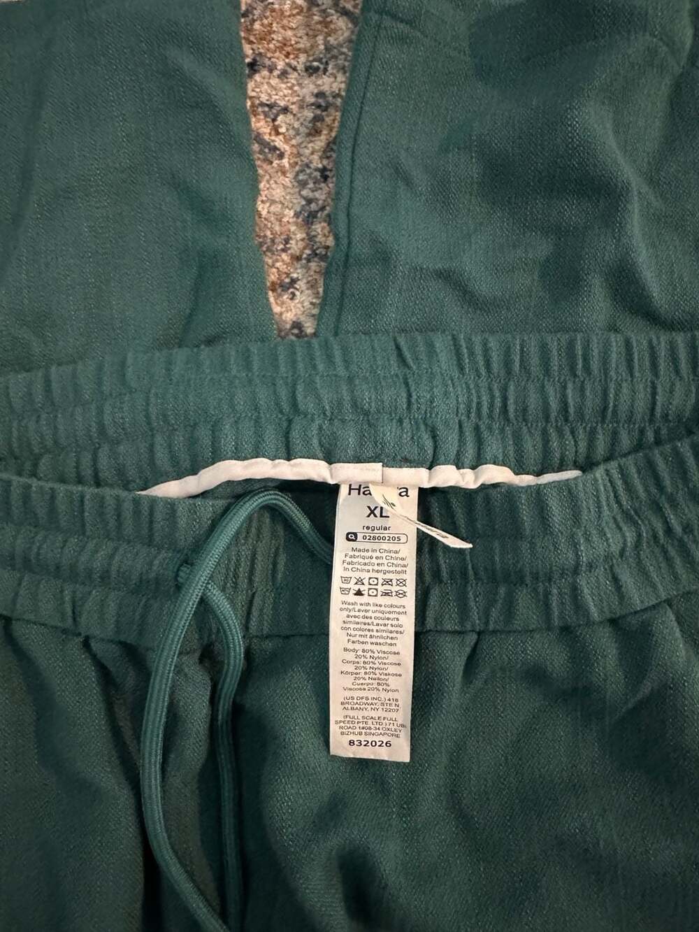 Halara Green Wide Leg Drawstring Lounge Pants XL - Picture 2 of 3